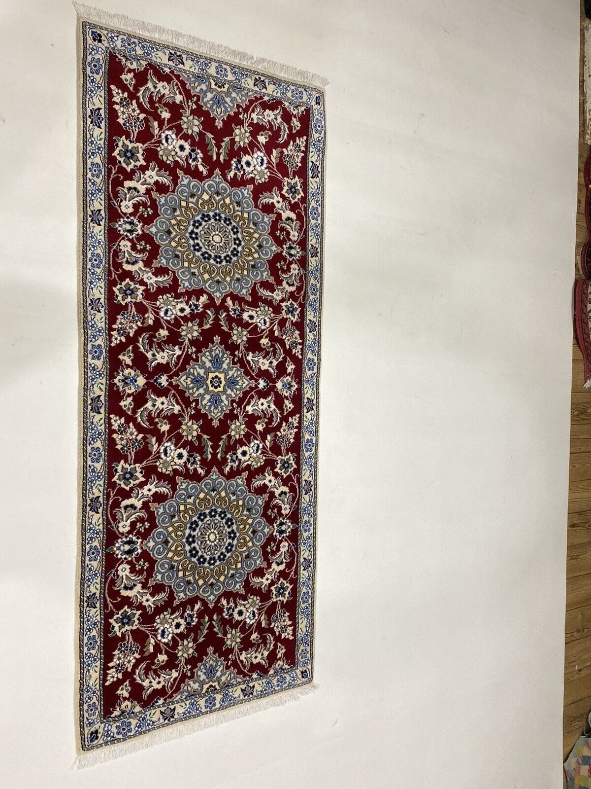 Perserteppich Nain 203 x 81 cm Wolle handgeknüpft