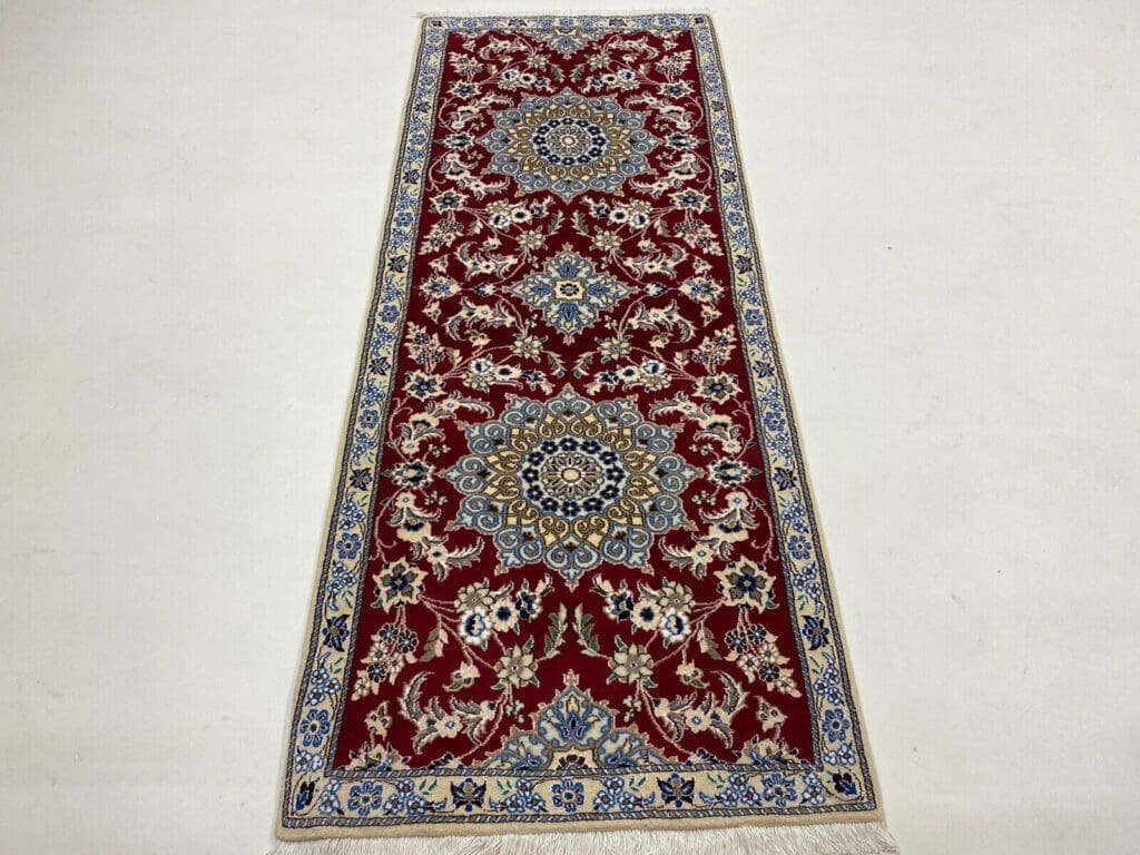 Perserteppich Nain 203 x 81 cm Wolle handgeknüpft