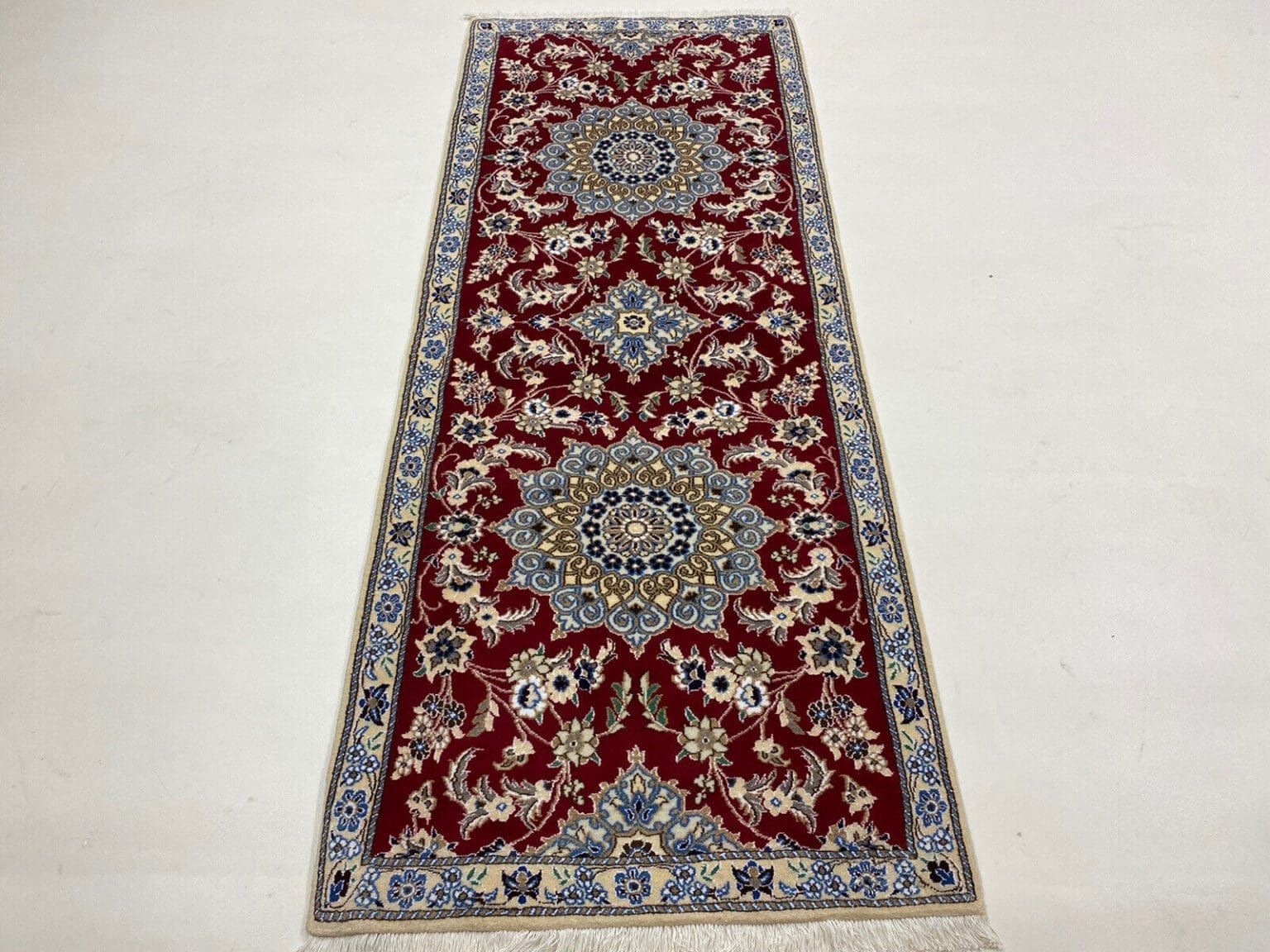 Perserteppich Nain 203 x 81 cm Wolle handgeknüpft