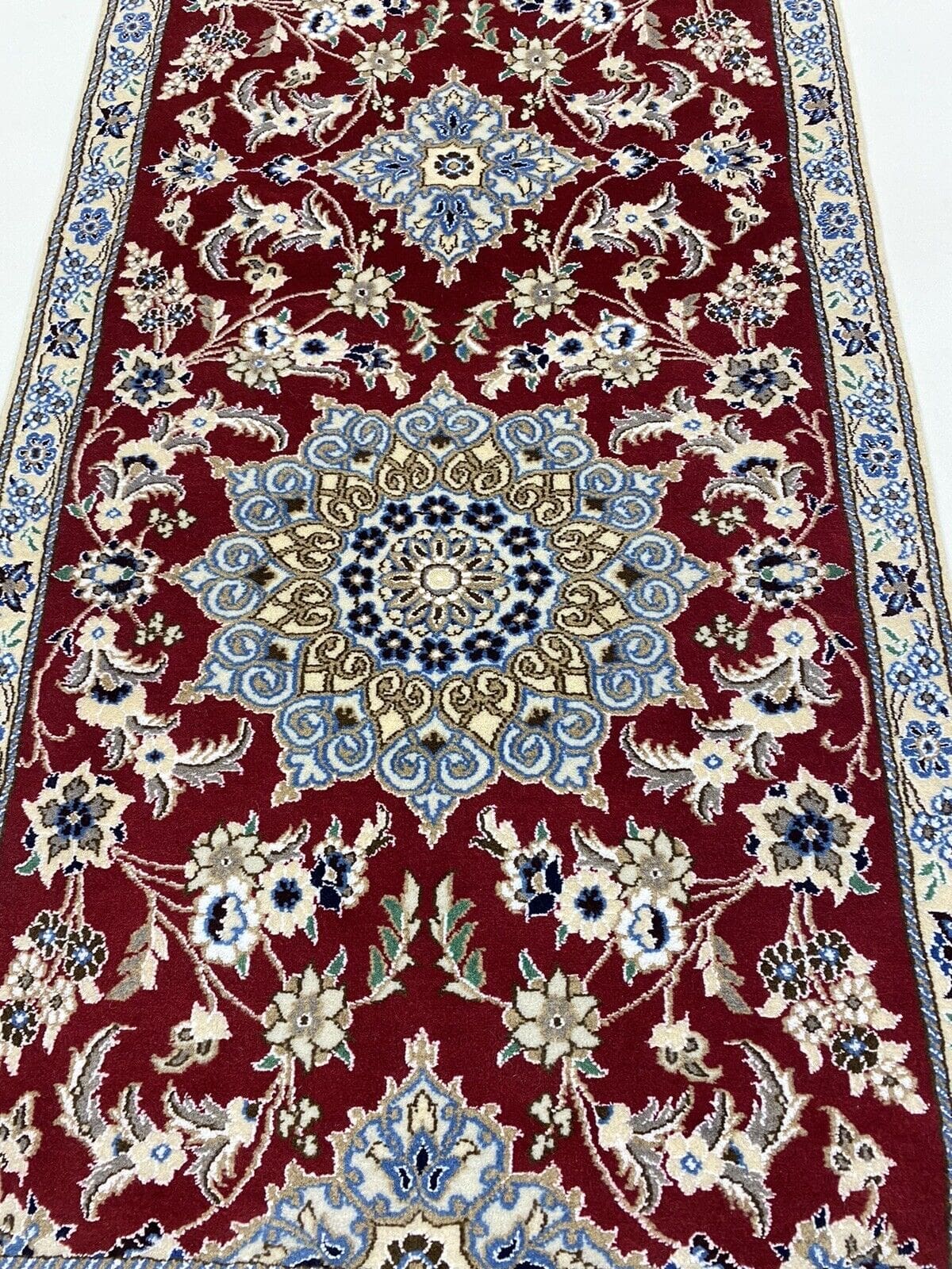 Perserteppich Nain 203 x 81 cm Wolle handgeknüpft
