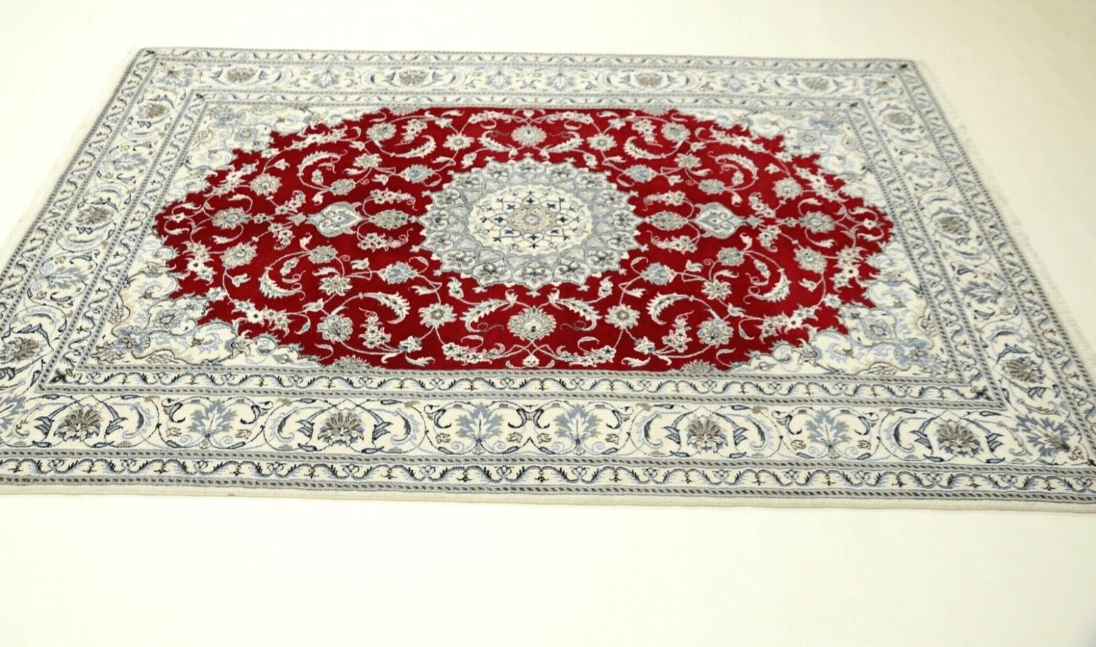 wunderschoner-perserteppich-nain-290-x-197-cm-ca-300000-knoten-m-90-1-1 Perserteppich Nain 290 x 197 cm Schurwolle handgeknüpft