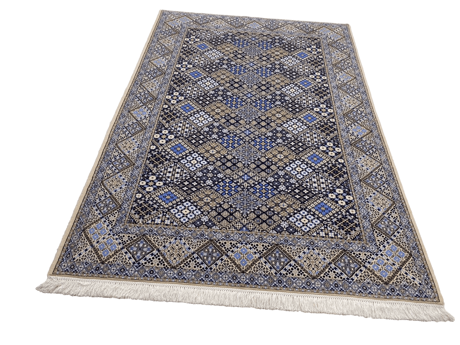 Perserteppich Nain 235 x 157 cm Korkwolle handgeknüpft