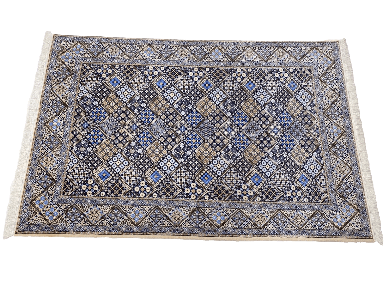 Perserteppich Nain 235 x 157 cm Korkwolle handgeknüpft