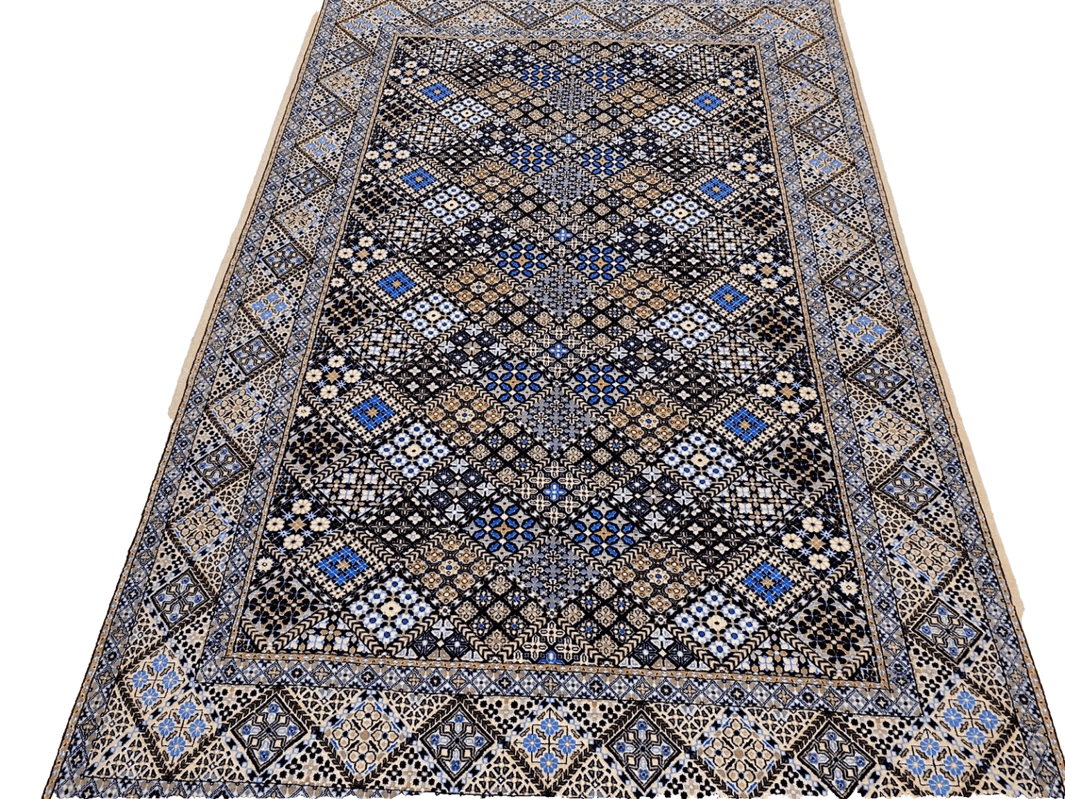 Perserteppich Nain 235 x 157 cm Korkwolle handgeknüpft