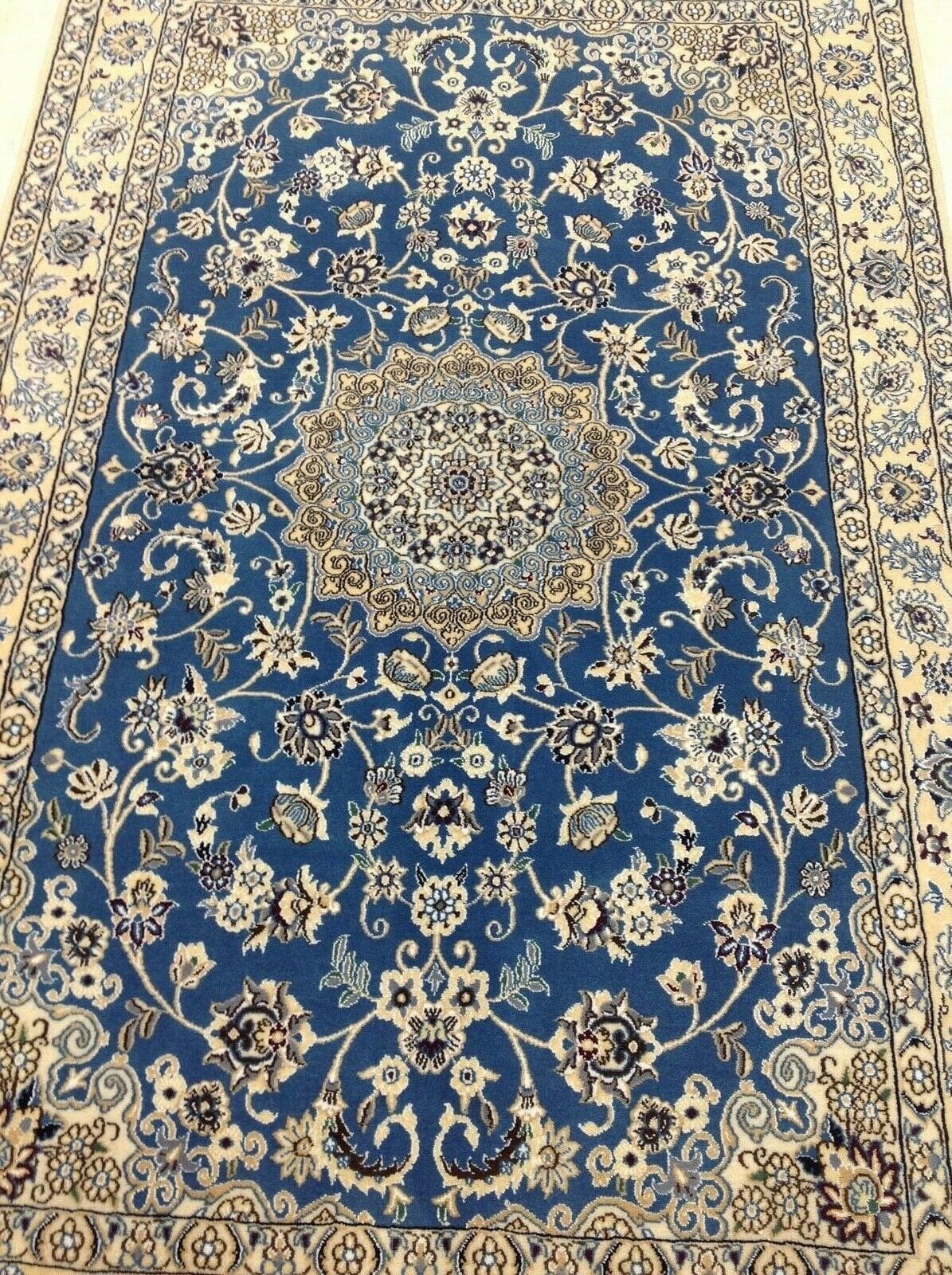 Perserteppich Nain 213 x 131 cm Wolle handgeknüpft