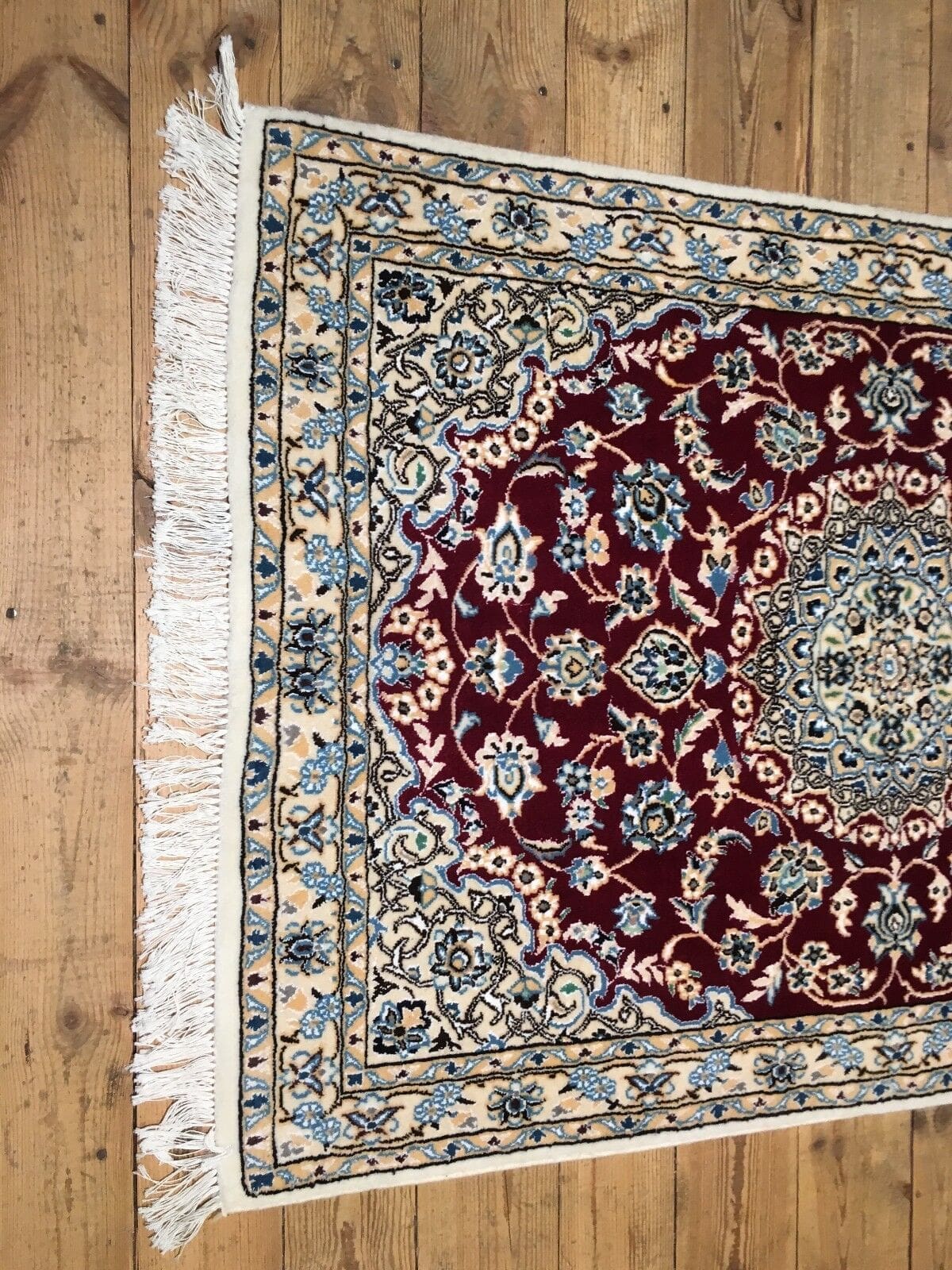 Perserteppich Nain 143 x 100 cm Wolle handgeknüpft