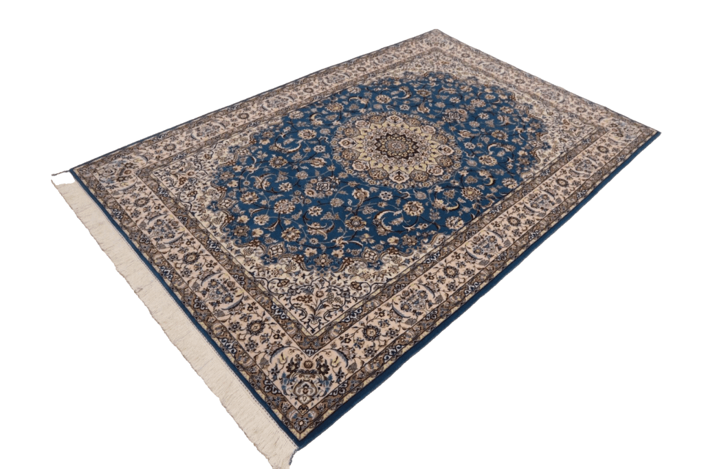 Perserteppich Nain 228 x 151 cm Korkwolle handgeknüpft