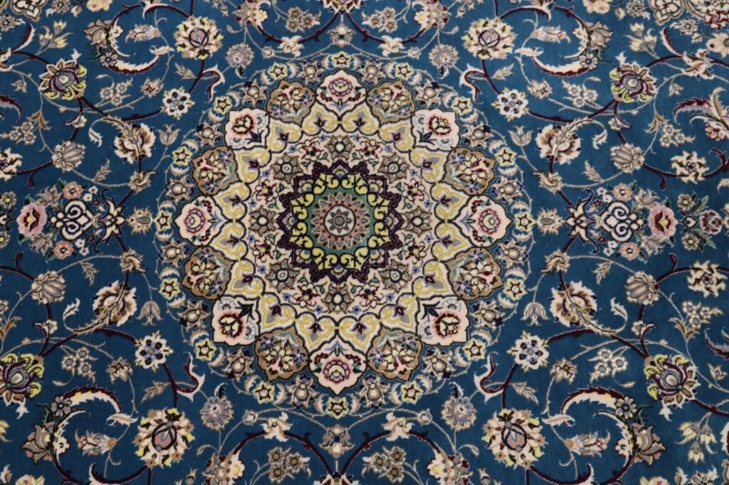 Perserteppich Nain 228 x 151 cm Korkwolle handgeknüpft