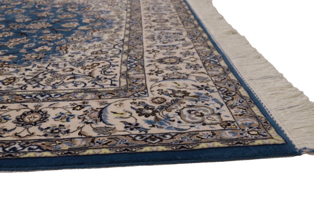 Perserteppich Nain 228 x 151 cm Korkwolle handgeknüpft