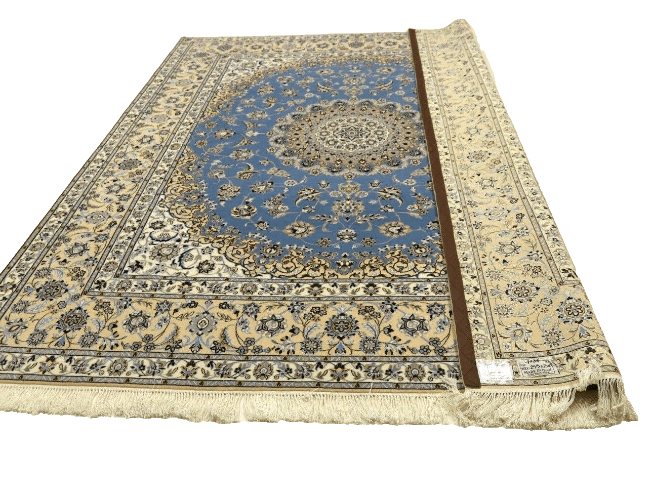 Perserteppich Nain 255 x 206 cm Korkwolle handgeknüpft