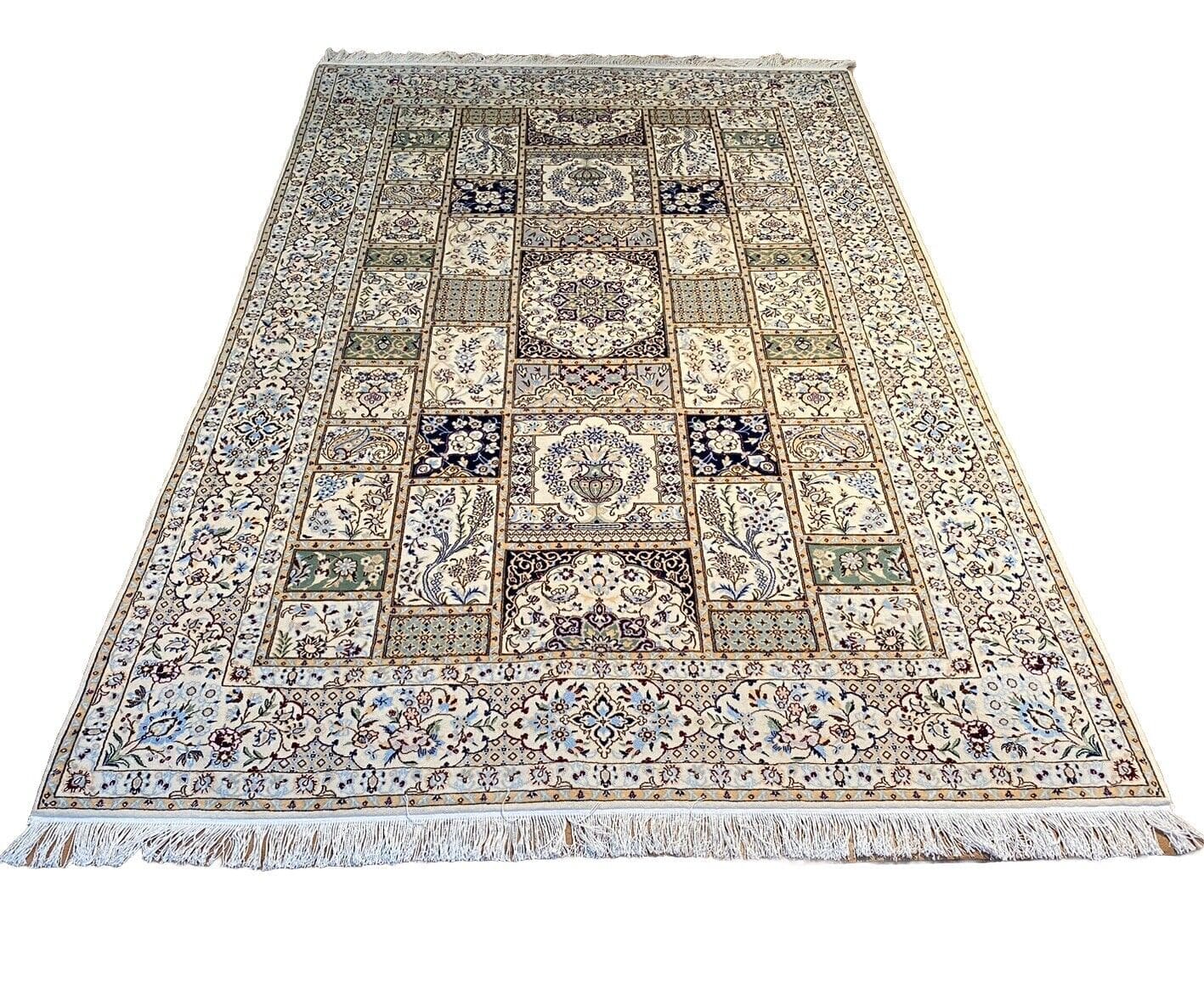 Perserteppich Nain 236 x 155 cm Korkwolle handgeknüpft