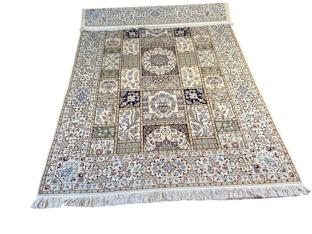 Perserteppich Nain 236 x 155 cm Korkwolle handgeknüpft