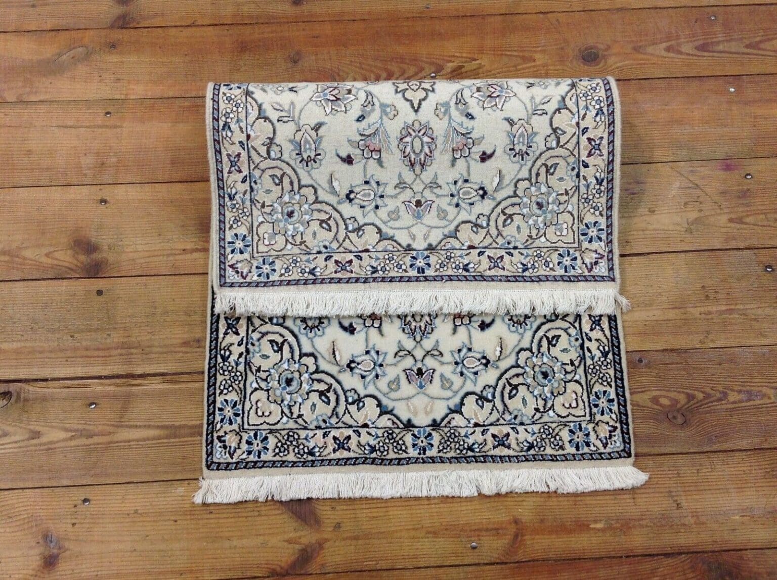 Perserteppich Nain 90 x 60 cm Wolle handgeknüpft