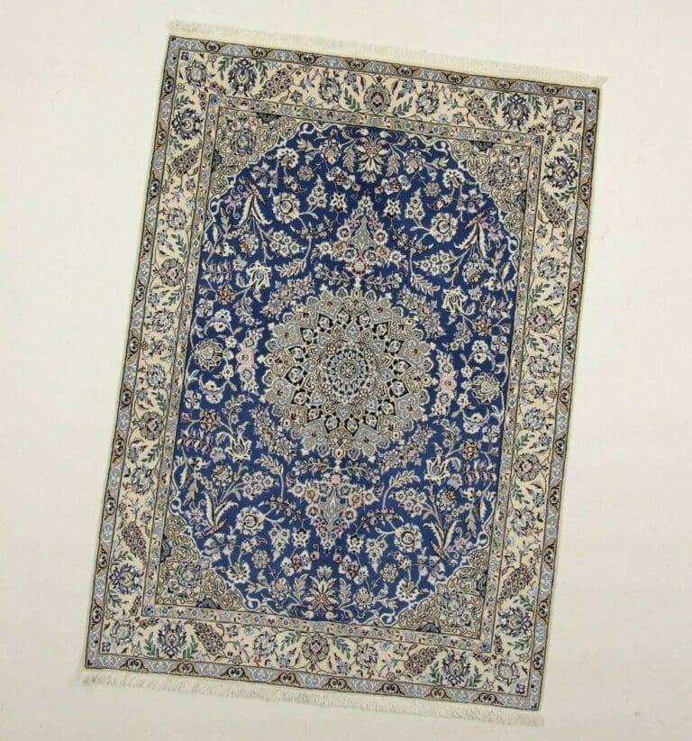 Perserteppich Nain 205 x 150 cm Korkwolle handgeknüpft