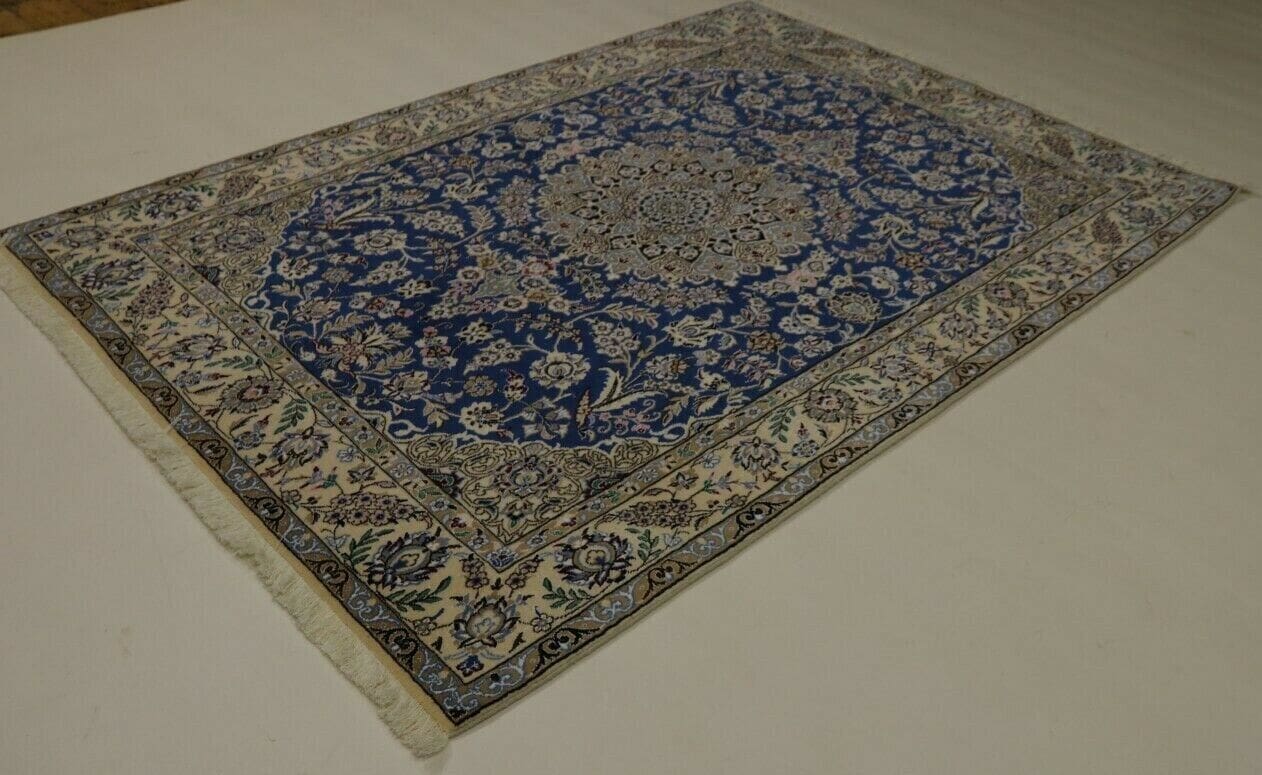 Perserteppich Nain 205 x 150 cm Korkwolle handgeknüpft