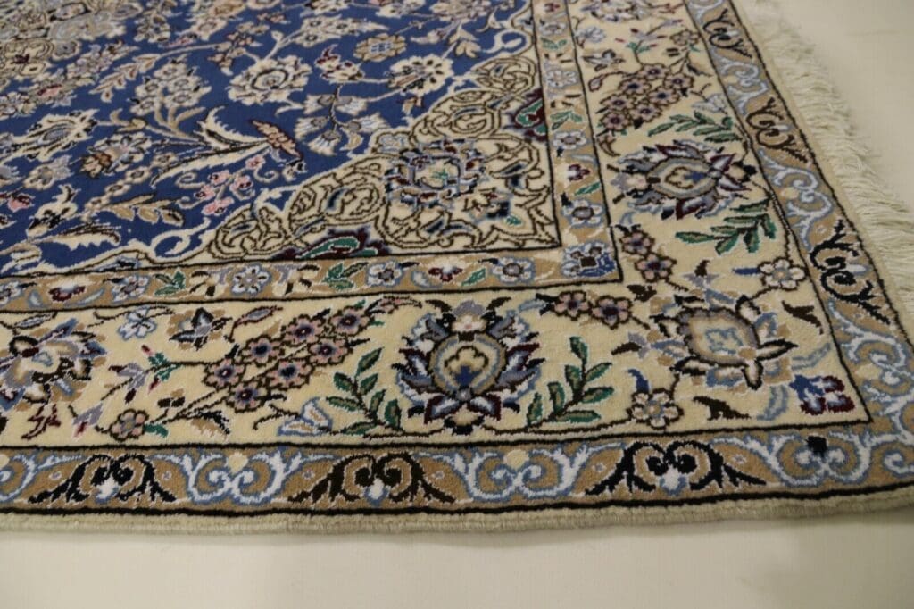 Perserteppich Nain 205 x 150 cm Korkwolle handgeknüpft