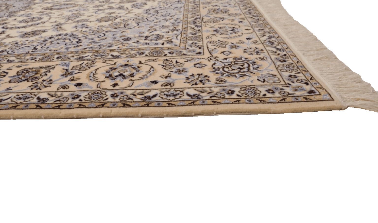 Perserteppich Nain 6 La 238 x 157 cm Korkwolle handgeknüpft