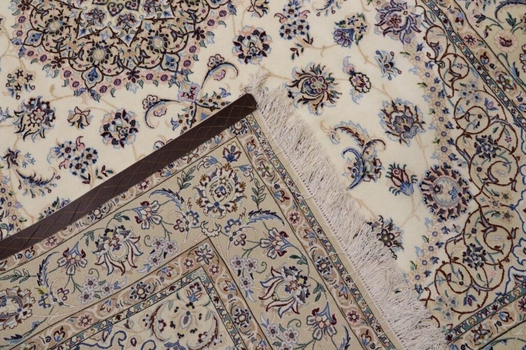 Perserteppich Nain 235 x 152 cm Korkwolle handgeknüpft