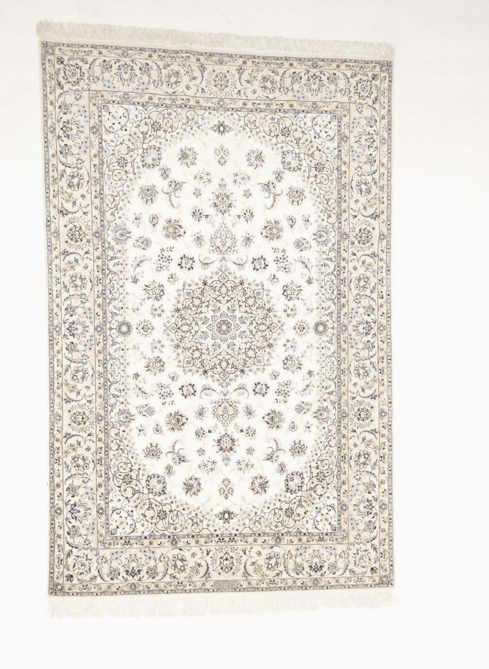 Perserteppich Nain 235 x 152 cm Korkwolle handgeknüpft