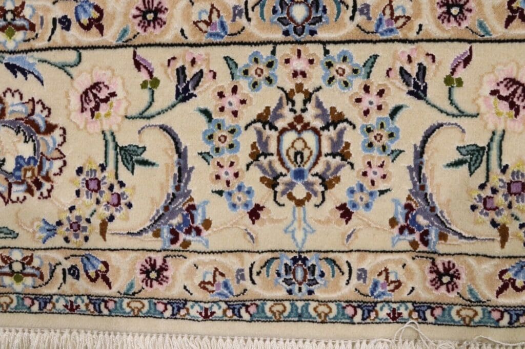 Perserteppich Nain 235 x 152 cm Korkwolle handgeknüpft