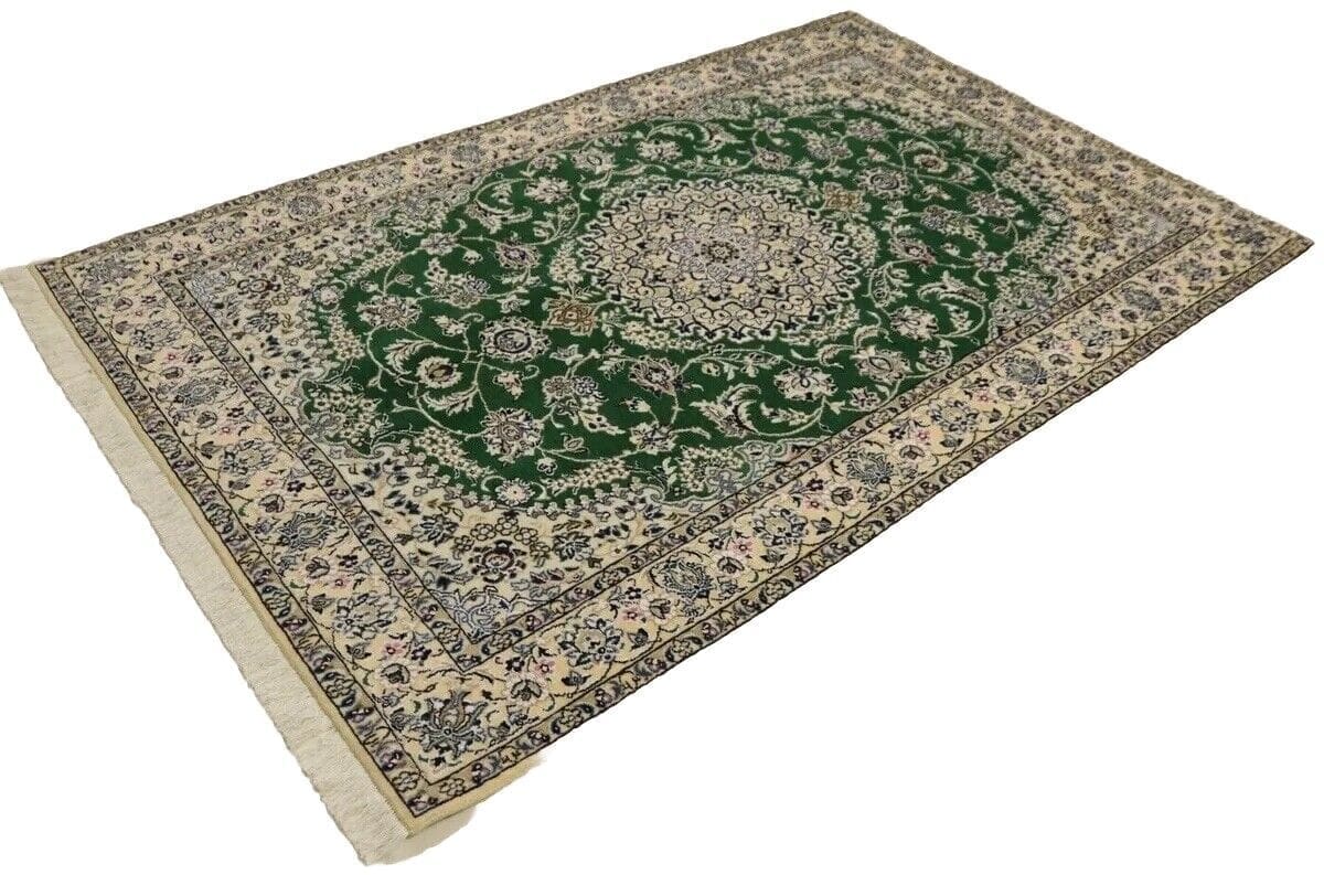 Perserteppich Nain 202 x 133 cm Wolle handgeknüpft