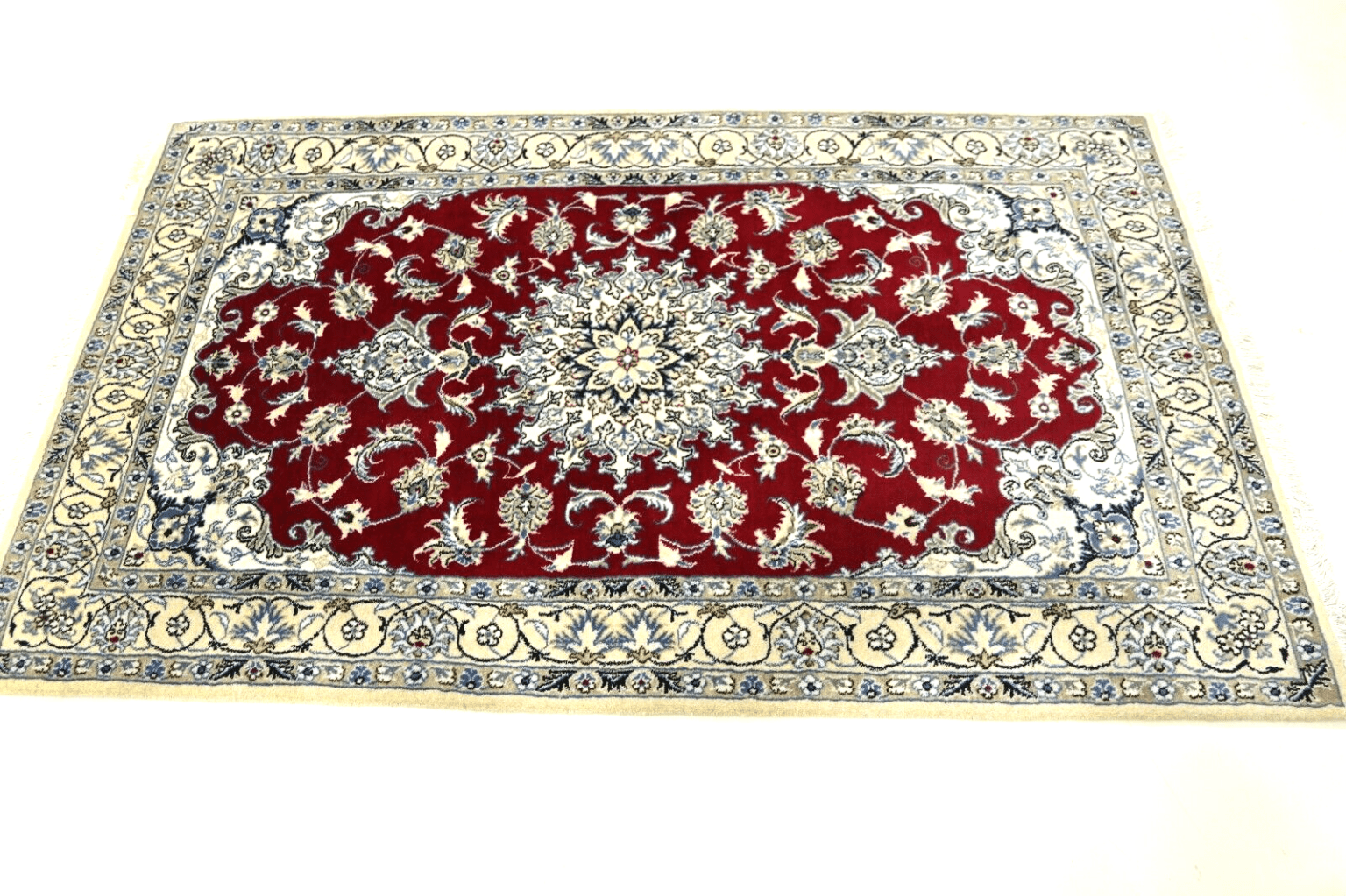 Perserteppich Nain 203 x 145 cm Wolle handgeknüpft