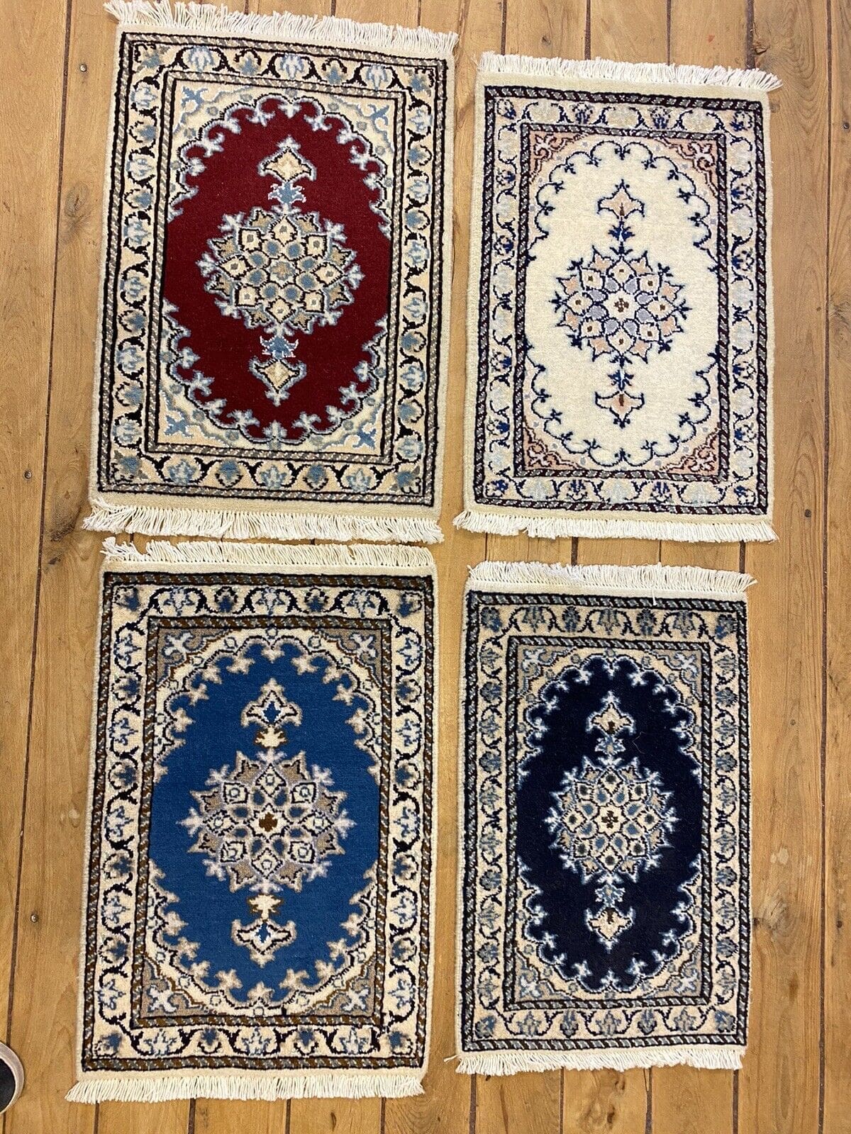 Perserteppich Nain 60 x 40 cm Schurwolle handgeknüpft