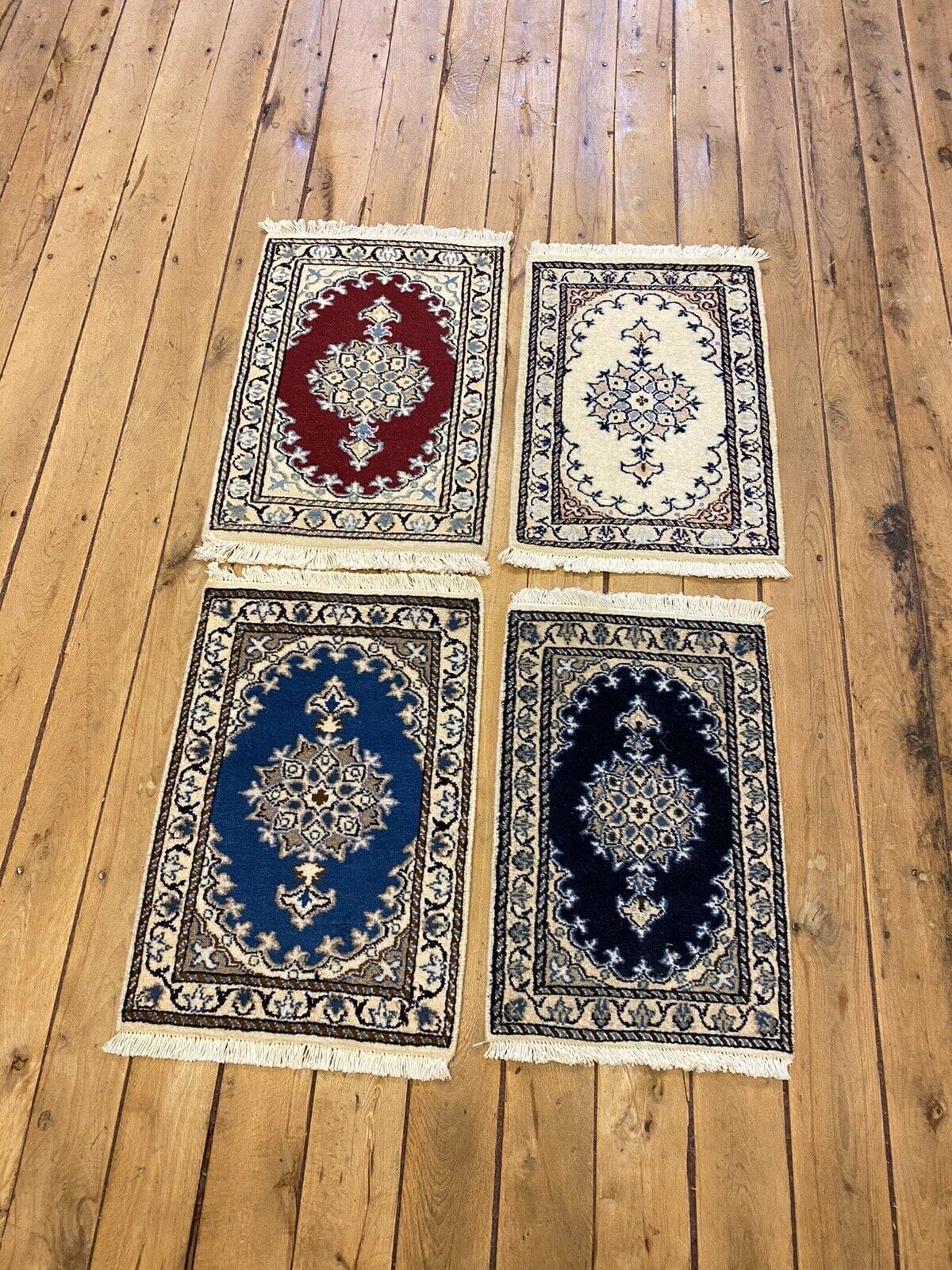 Perserteppich Nain 60 x 40 cm Schurwolle handgeknüpft