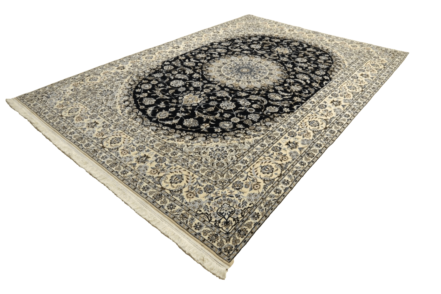 Perserteppich Nain 309 x 206 cm Korkwolle handgeknüpft