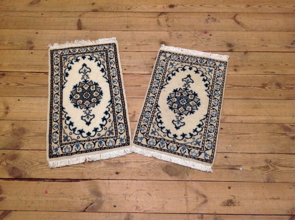 Perserteppich Nain 60x40 cm Schurwolle handgeknüpft
