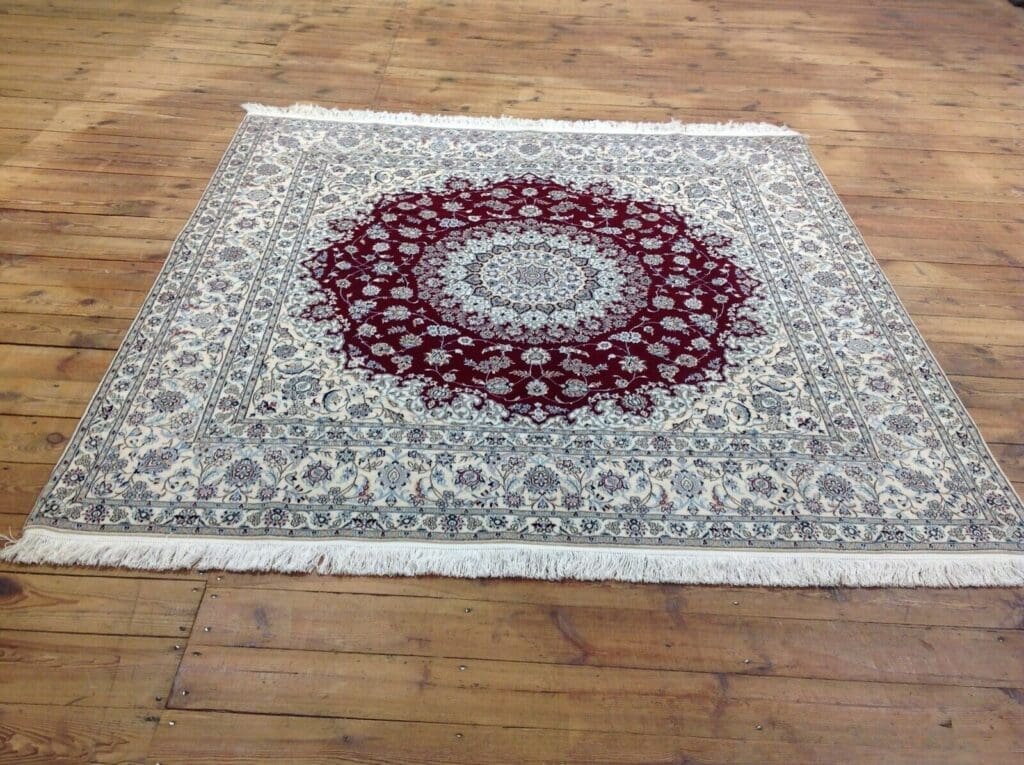 Perserteppich 207 x 206 cm Korkwolle handgeknüpft