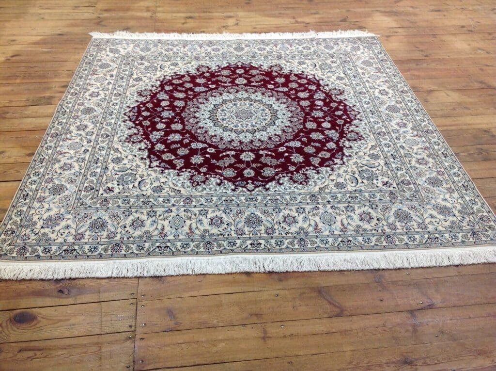 Perserteppich 207 x 206 cm Korkwolle handgeknüpft