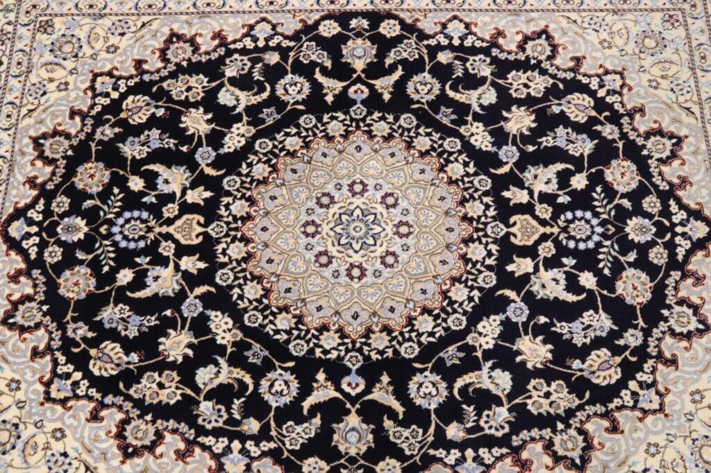 Perserteppich Nain 200 x 150 cm Korkwolle handgeknüpft