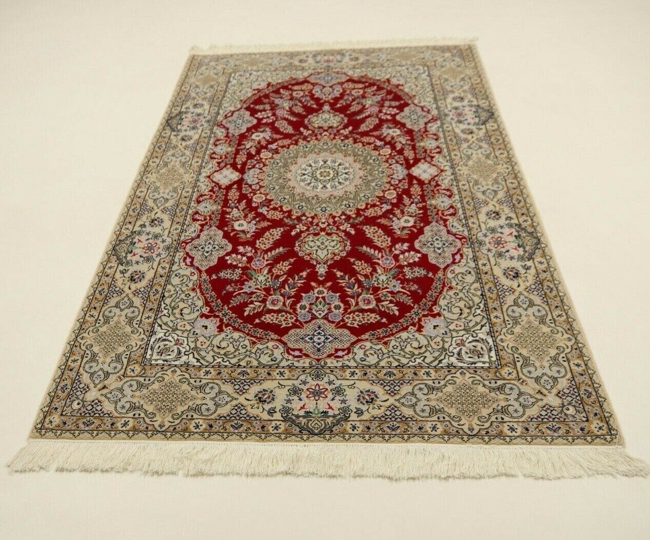Perserteppich Nain 200 x 130 cm Wolle handgeknüpft