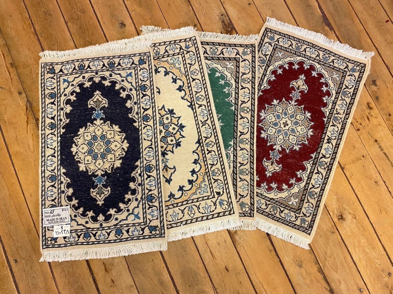 Perserteppich Nain 60 x 40 cm Schurwolle handgeknüpft