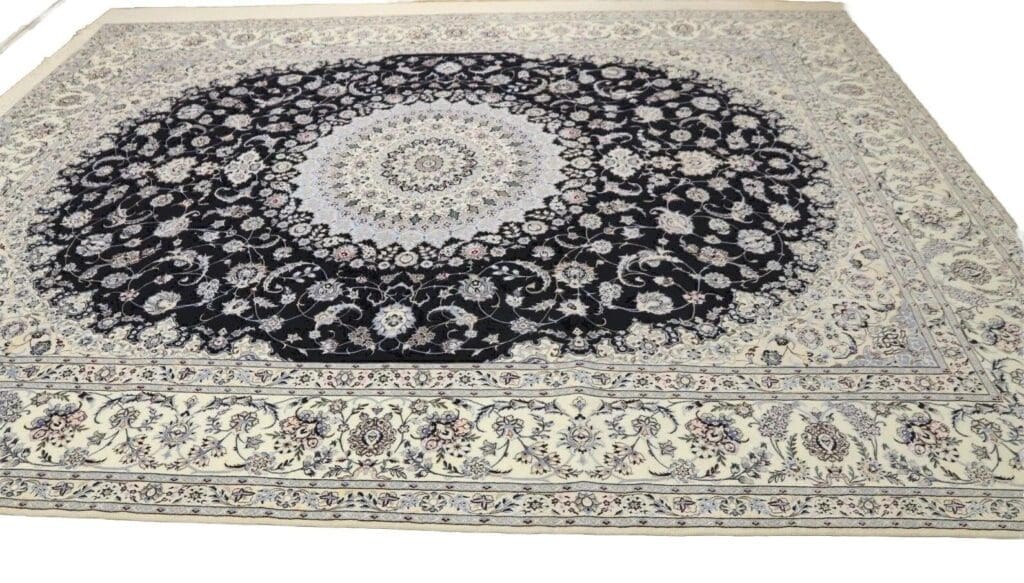 wunderschoner-perserteppich-410-x-305-cm-1000-knoten-m-handgeknupft Perserteppich 410 x 305 cm Korkwolle handgeknüpft