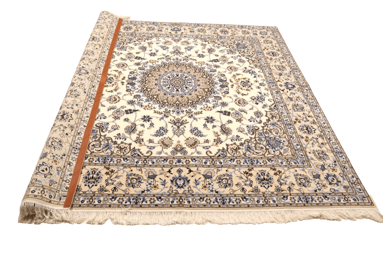 Perserteppich Nain 204 x 206 cm Korkwolle handgeknüpft