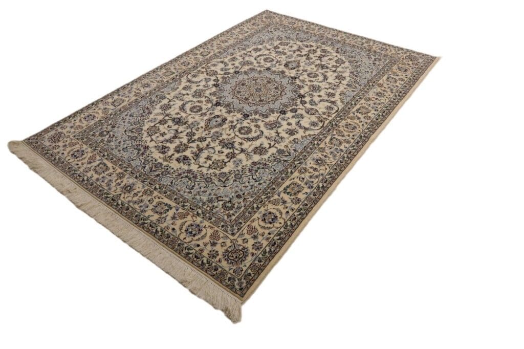 Perserteppich Nain 6 La 237 x 158 cm Korkwolle handgeknüpft