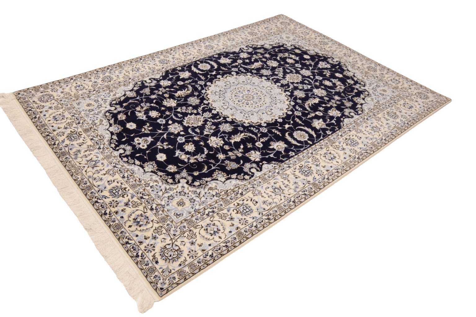 Perserteppich Nain 240 x 165 cm Korkwolle handgeknüpft
