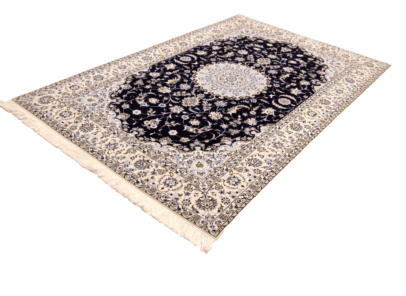 Perserteppich Nain 240 x 165 cm Korkwolle handgeknüpft