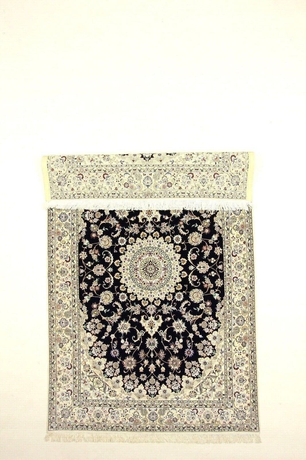 Perserteppich Nain 240 x 154 cm Korkwolle handgeknüpft