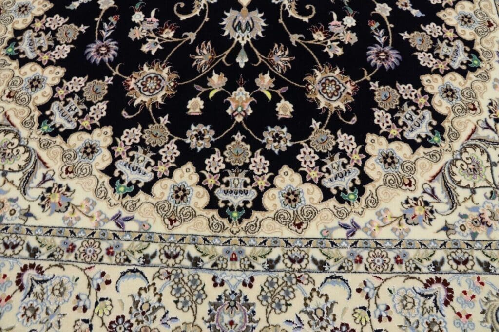 Perserteppich Nain 240 x 154 cm Korkwolle handgeknüpft