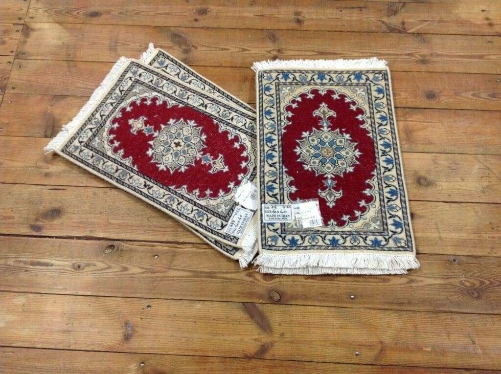 Perserteppich Nain 60 x 40 cm Schurwolle handgeknüpft