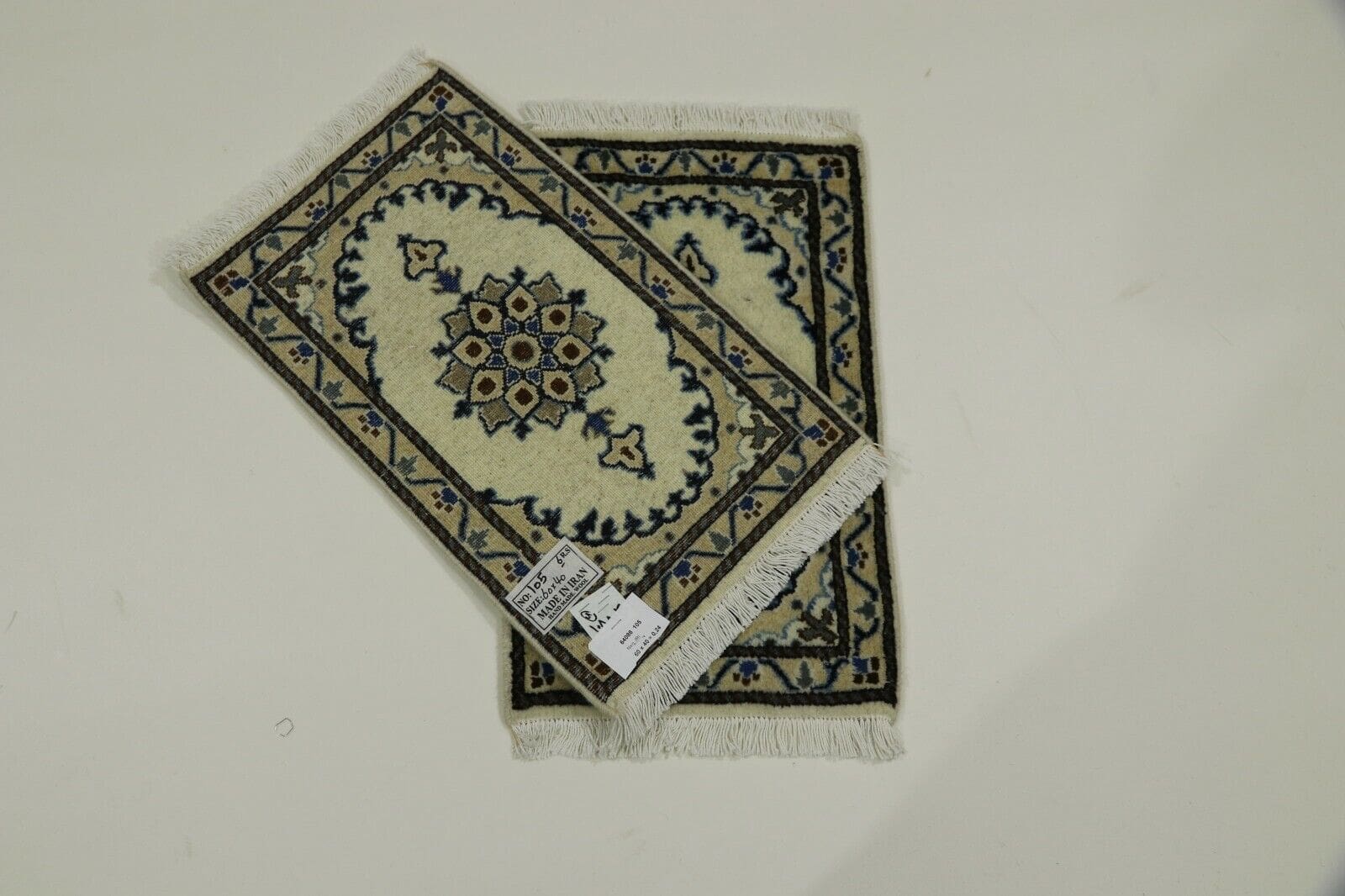 2-x-handgeknupfter-perserteppich-moud-60-x-40-cm-300000-knoten-m-95-1-12 Perserteppich Moud 60 x 40 cm Schurwolle handgeknüpft