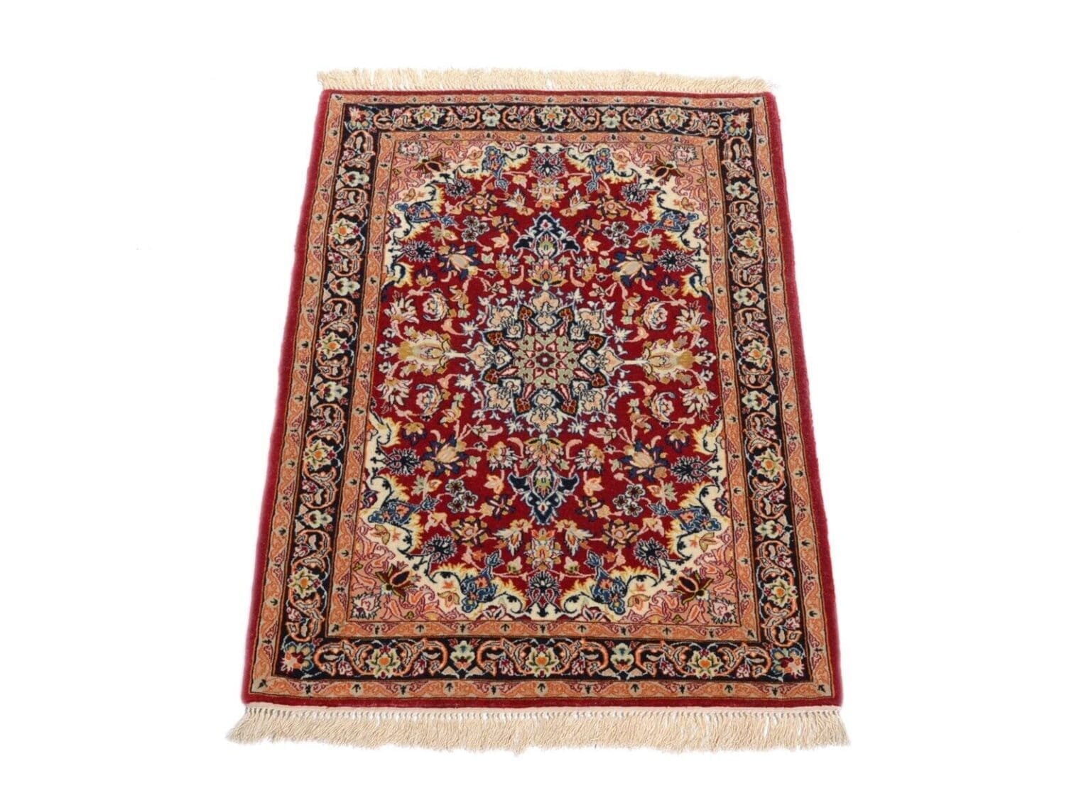 Perserteppich Isfahan 99 x 71 cm Wolle handgeknüpft