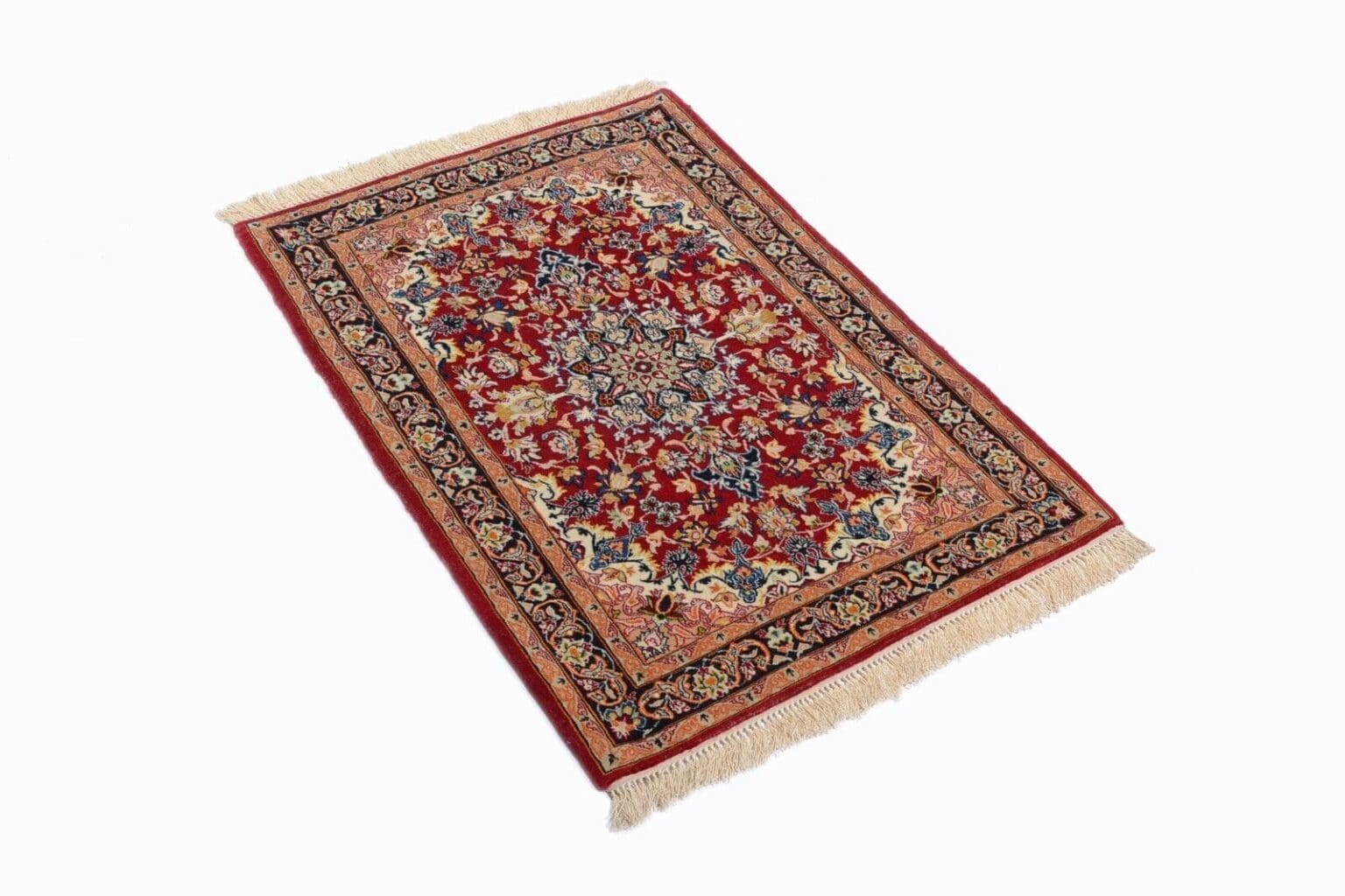 Perserteppich Isfahan 99 x 71 cm Wolle handgeknüpft