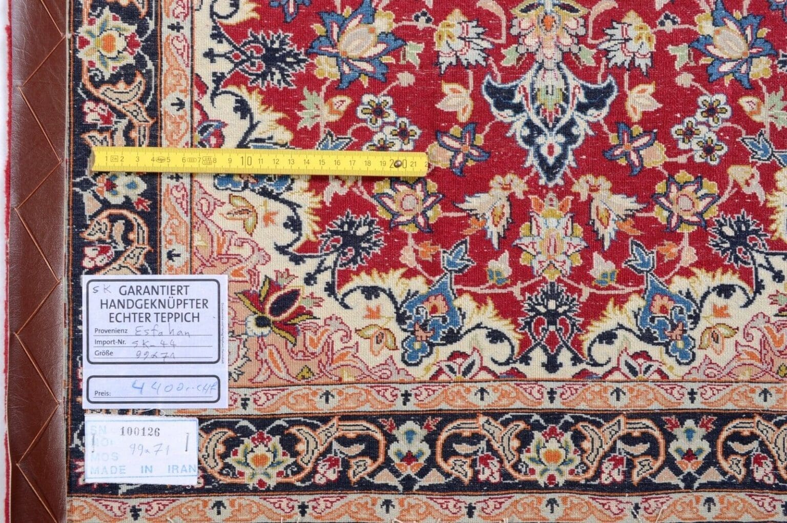 Perserteppich Isfahan 99 x 71 cm Wolle handgeknüpft
