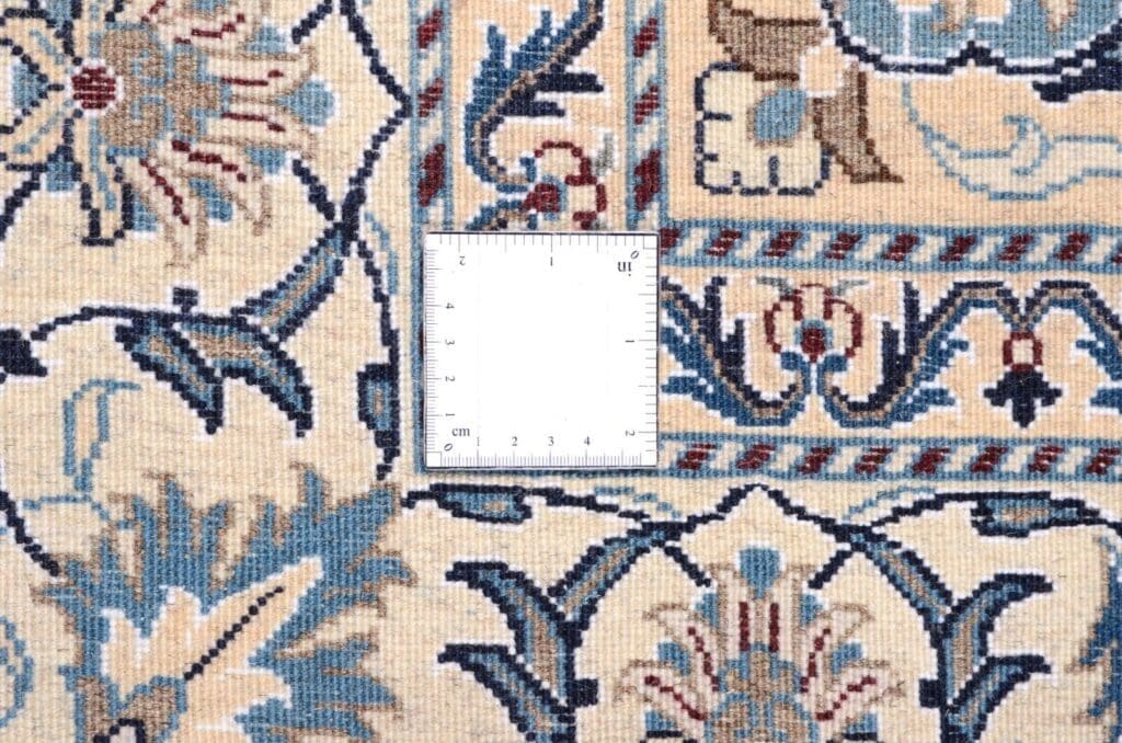 handgeknupfter-perserteppich-200-x-149-cm-300000-knoten-m-floralmotiv-8 Perserteppich Nain 200 x 149 cm Schurwolle handgeknüpft