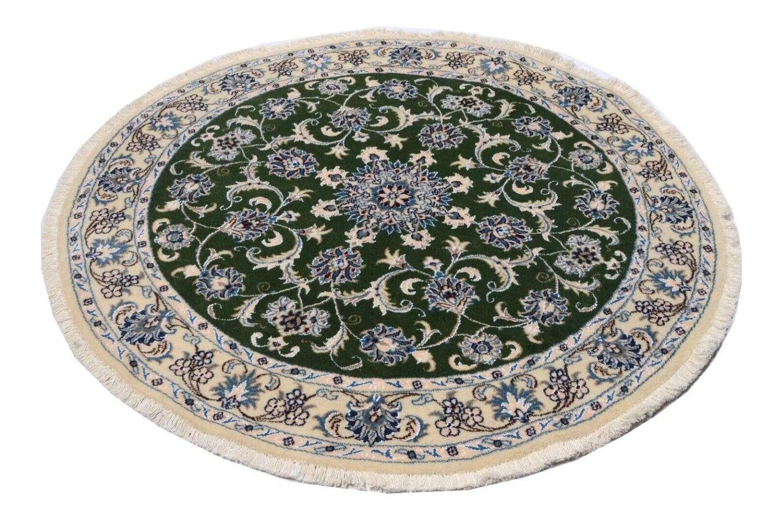 perserteppich-nain-rund-150-x-150-cm-300000-knoten-m-floralmotiv-mit-1 Perserteppich Nain 150 x 150 cm Wolle handgeknüpft