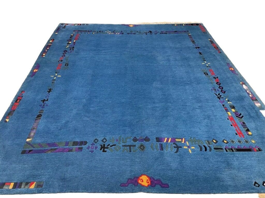 turkisfarbener-perserteppich-305-245-cm-20mm-hochflor-1-1 Orientteppich 305x245 cm Kaschmir handgeknüpft